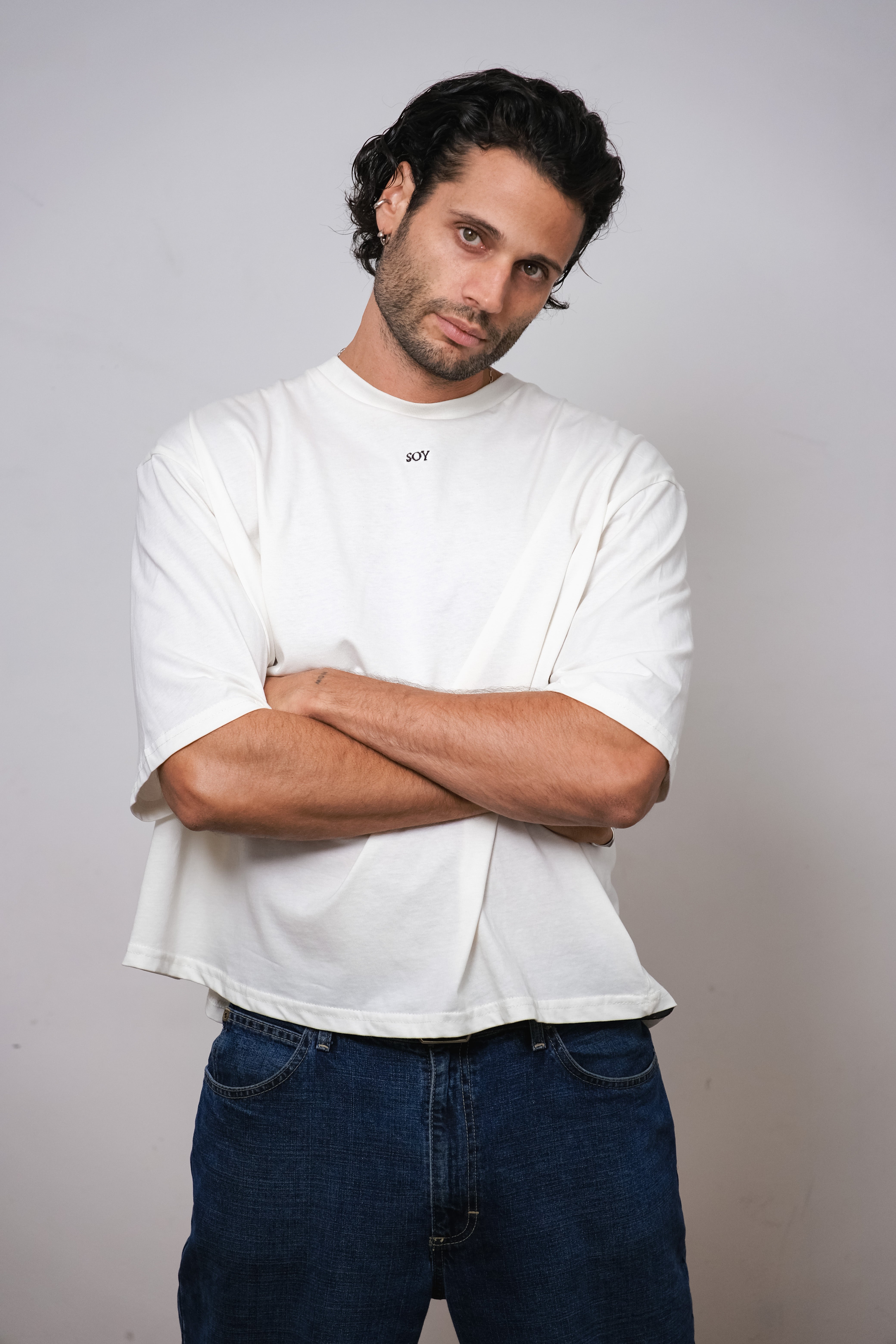 Playera Oversize SOY Marfil