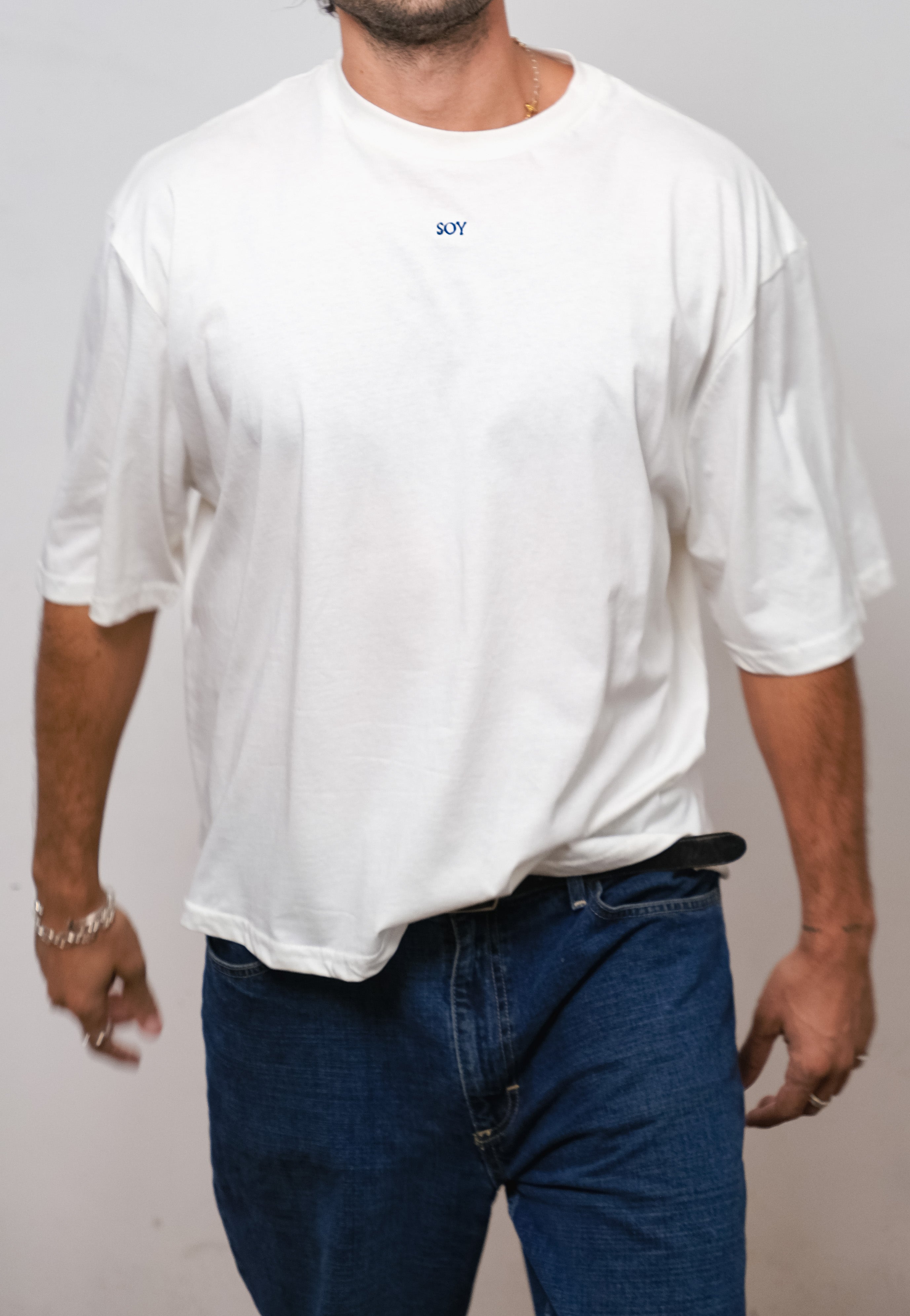 Playera Oversize SOY Marfil